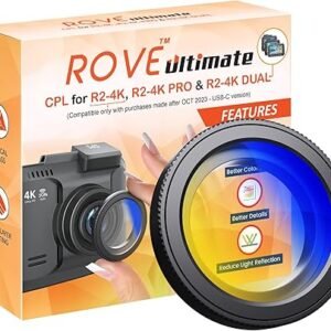 ROVE Ultimate CPL Filter, Anti-Glare Circular Polarizer Lens for ROVE R2-4K, R2-4K PRO, and R2-4K Dual Dash Cam Models